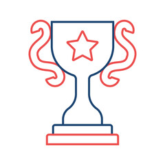 Trophy cup line universal icon ui ux element sign.