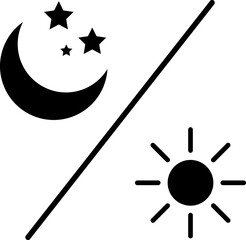 Night day sun icon. Night day sun sign. vector illustration.eps