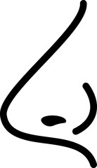  Nose icon. smell sign. vector illustration on white background..eps