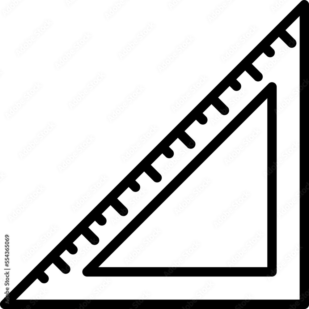 Poster ruler triangle icon flat vector template design on white background..eps