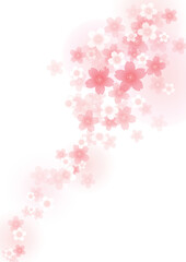 ふんわり華やか桜フレームデザイン、背景