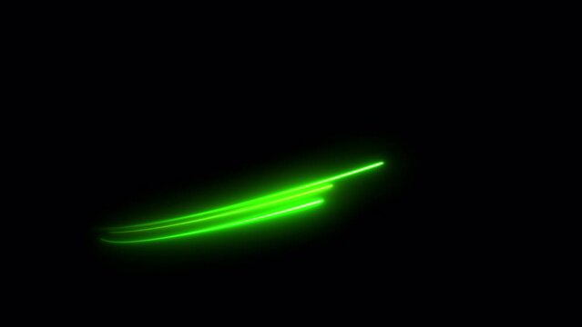 The motion trails transition from bright blue to vibrant purple, giving a sense of smooth speed and futuristic motion. The glowing lines appear dynamic and fluid