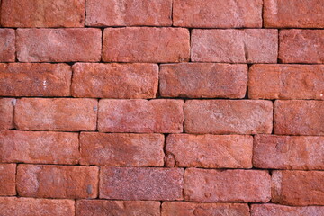 red rough brick close up