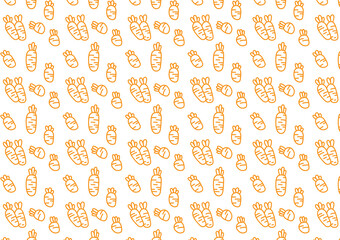 Cute seamless carrot pattern vegetable theme background