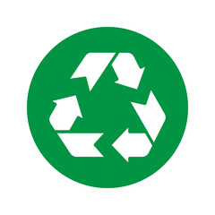 Recycle icon. sign for mobile concept and web design. vector illustration