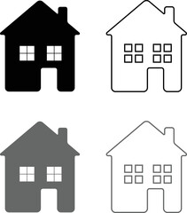 house icons set
