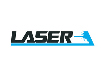 Laser text logo 