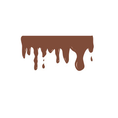melted chocolate dripping on white background