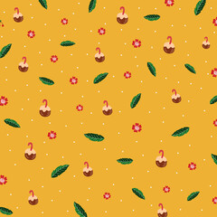 Colorful seamless summer pattern. Summertime seamless pattern poster.