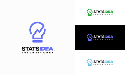 Idea Stats Logo designs concept vector, Idea Education logo template icon