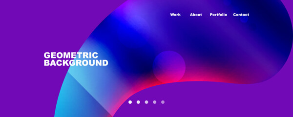 Circle, flowing shape composition geometric abstract background. Vector Illustration For Wallpaper, Banner, Background, Card, Book Illustration, landing page