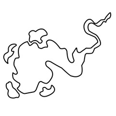 Cartoon smoke and dust clouds