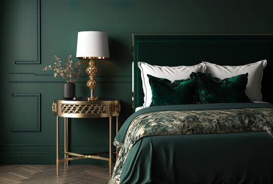 luxury bedroom at a residence or hotel with a premium contemporary