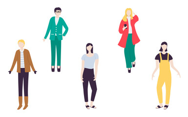 illustration of people with different styles of dress