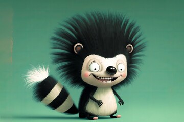 Illustration of Cute Wild and Crazy Skunk