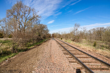 Fototapeta premium railroad tracks in the countryside