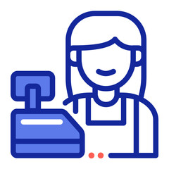 woman cashier icon