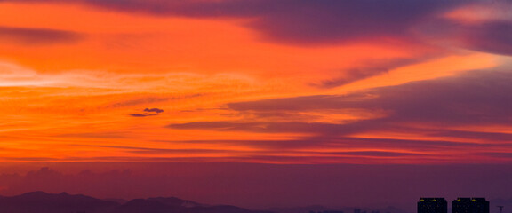 sunset in the sky