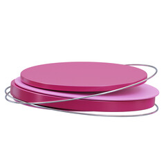 Romantic Viva Magenta 3D Podium Render