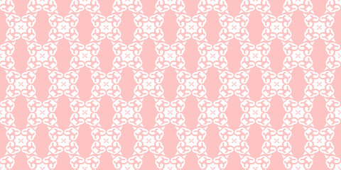 Seamless pattern with pink flowers