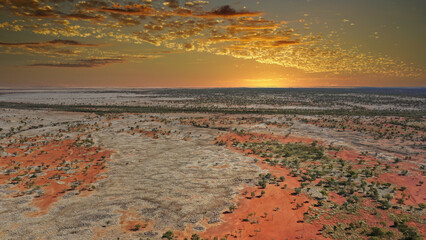 Outback Australia in the sunset