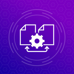 Obraz premium reconciliation of files icon for web