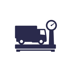 truck weight icon on white © nexusby