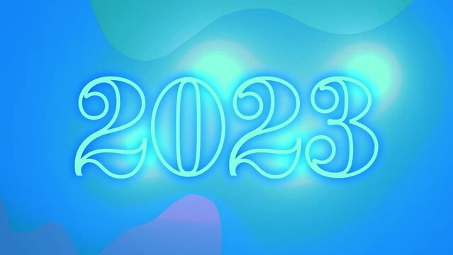 Feliz A&ntilde;o Nuevo 2023 Celeste