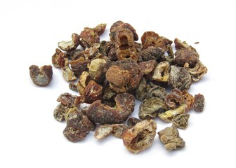 Dried Indian gooseberry on white background 