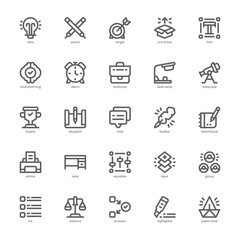 Creative Thinking icon pack for your website, mobile, presentation, and logo design. Creative Thinking icon outline design. Vector graphics illustration and editable stroke.