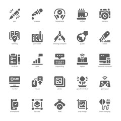Creative Thinking icon pack for your website, mobile, presentation, and logo design. Creative Thinking icon glyph design. Vector graphics illustration and editable stroke.