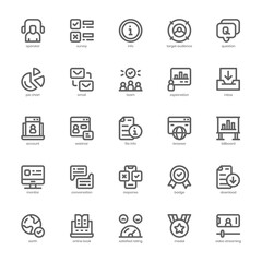 Survey icon pack for your website, mobile, presentation, and logo design. Survey icon outline design. Vector graphics illustration and editable stroke.