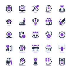 Motivation icon pack for your website, mobile, presentation, and logo design. Motivation icon mixed line and solid design. Vector graphics illustration and editable stroke