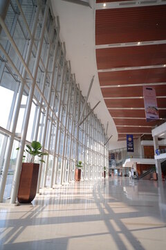 Tangerang, Indonesia, Oct 14, 2020. The magnificent and modern interior of the International Convention Expo (ICE BSD) building has become a center for large-scale meeting activities.