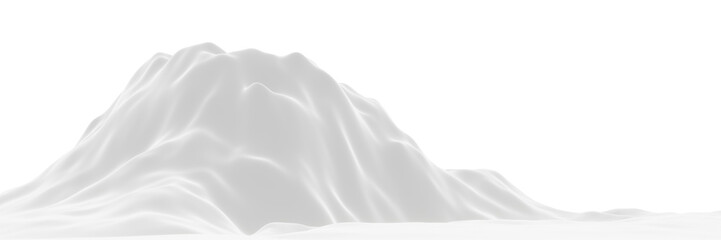 3D white snowy mountain. © Kavik