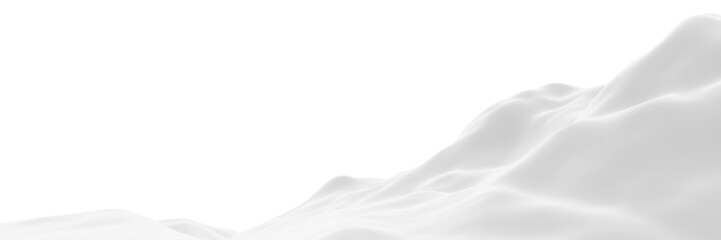 3D white snowy mountain. © Kavik