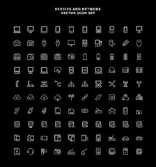 DEVICE AND NETWORK VECTOR ICON SET