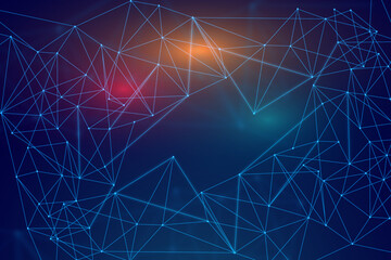 Obraz premium Vector wire line future digital network technology background