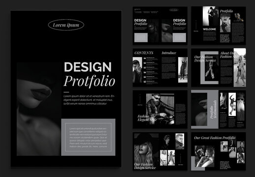 Black Design Portfolio Layout
