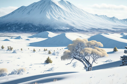 winter mountain landscape,snow covered mountains,landscape with snow