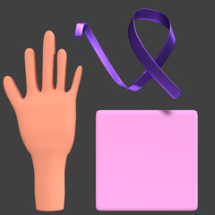 Obraz premium collection image to commemorate world cancer day with hand drawn illustration, logo and other illustration transparent background