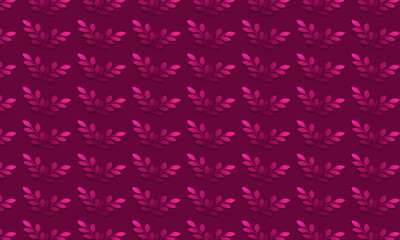 Vector seamless beautiful abstract nature leaves flat background