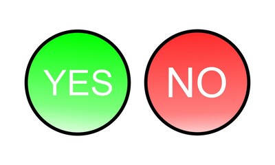 yes and no buttons
