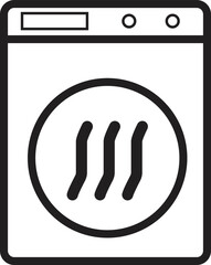 Tumble dryer icon on white background. Tumble dryer sign. flat style.