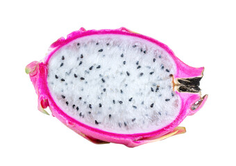 Sliced dragon fruit isolated on transparent png