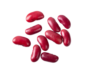 Top view of red beans isolated on transparent png