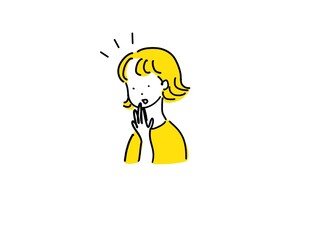 女性上半身　あ、そうだ