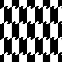 Fototapeta premium Mosaic pattern. Black and white elements.