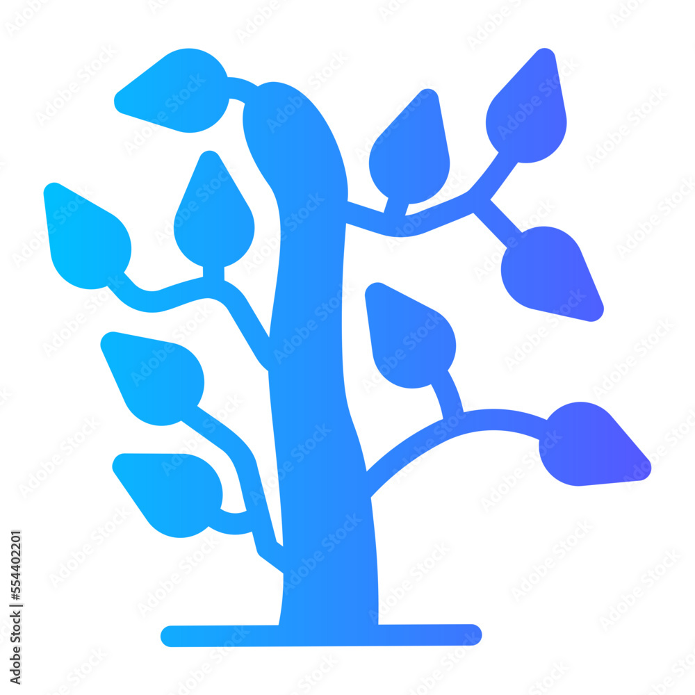 Sticker tree branch icon