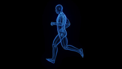 Fototapeta na wymiar 3D medical illustration of a man jogging